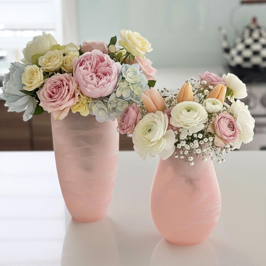 Resin Rose Haven Tall  Vase