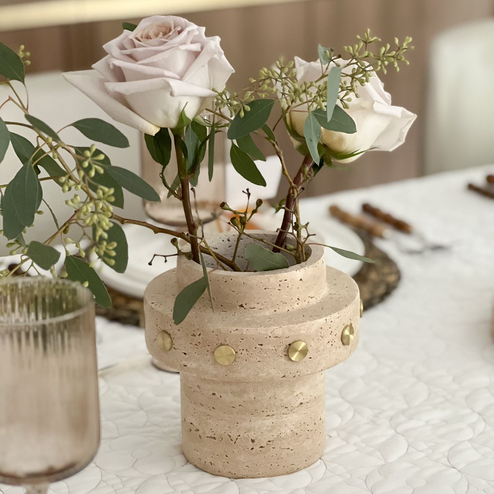 Travertine Vase
