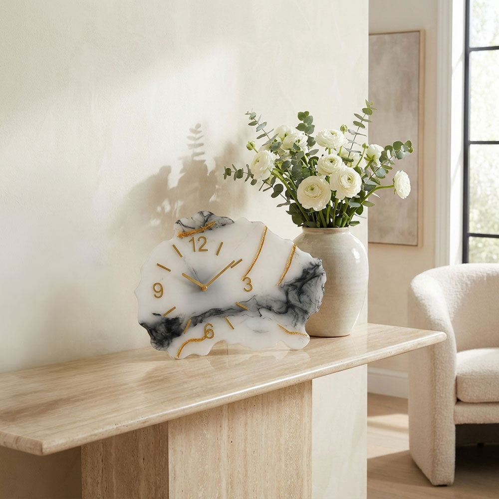 Natural Edge Resin Wall Clock