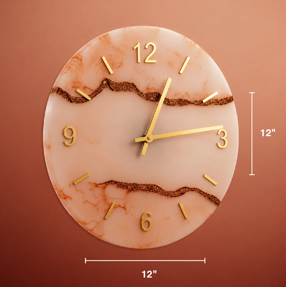Resin Marble Wall Clock
