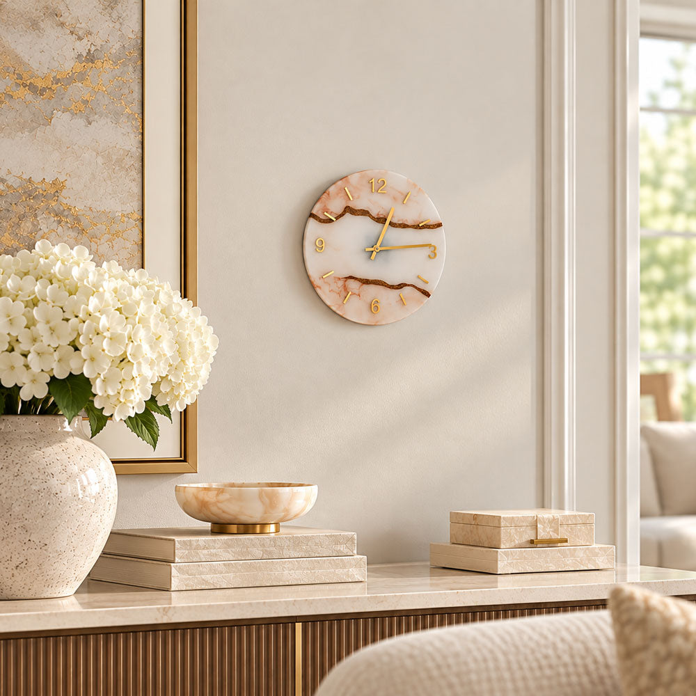 Resin Marble Wall Clock