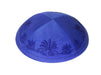 Kippah Blue Raw Silk