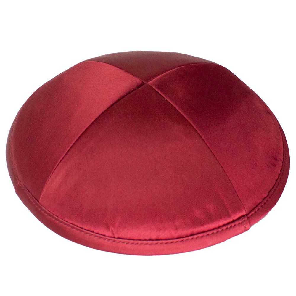 Kippah Burgundy Deluxe Satin