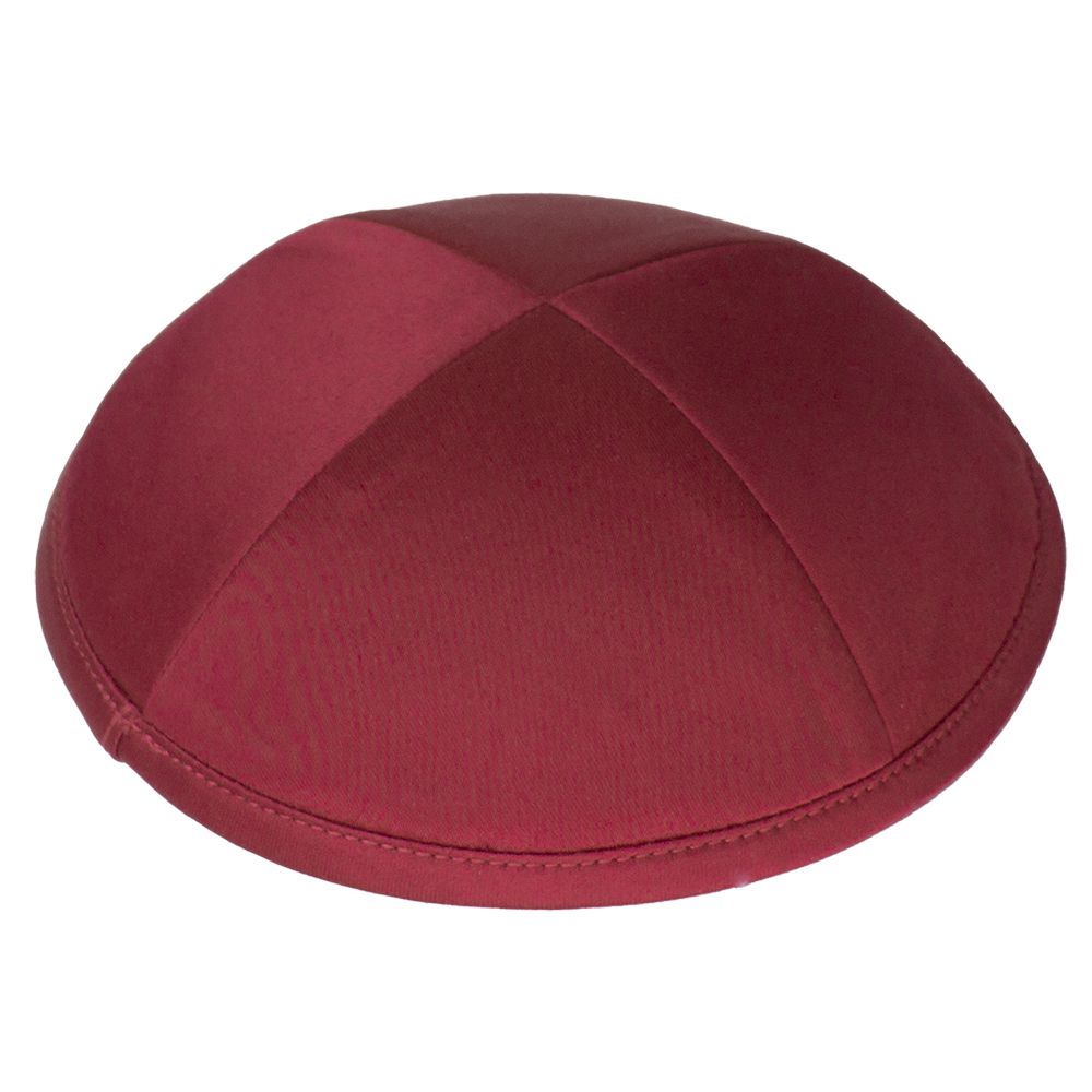 Kippah Dark Red Deluxe Satin