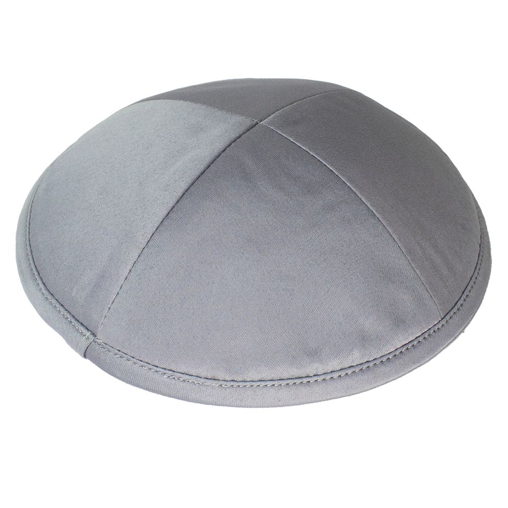 Kippah Grey Deluxe Satin