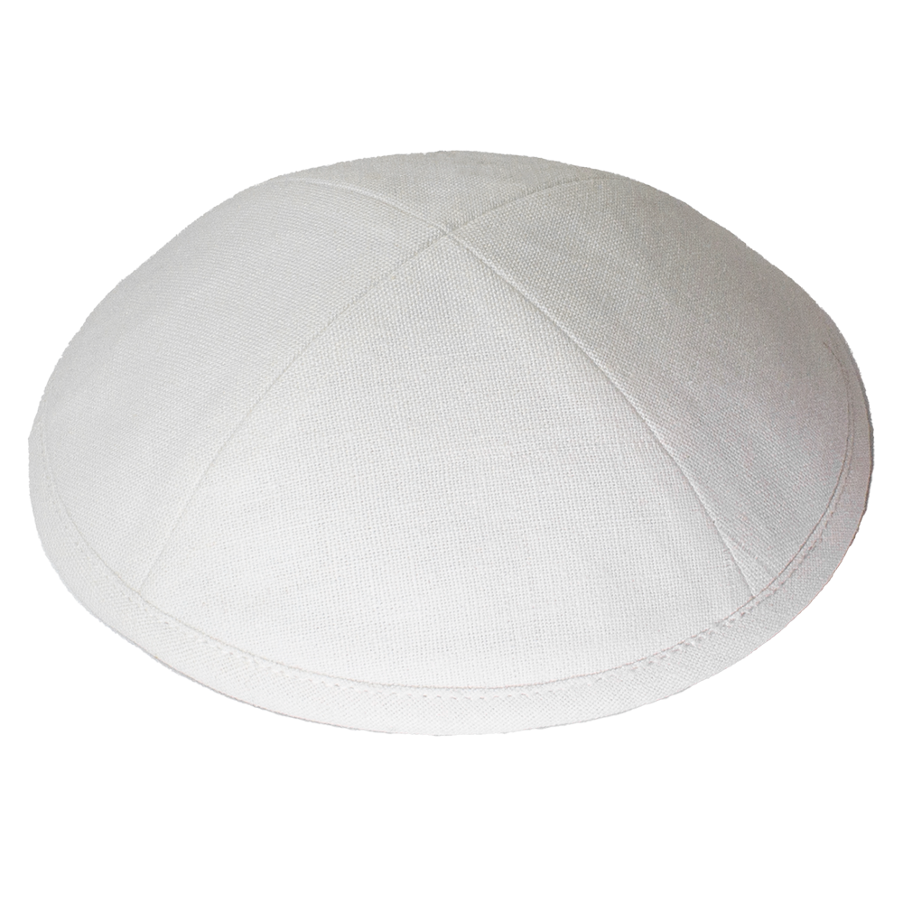 Kippah Ivory Deluxe Linen