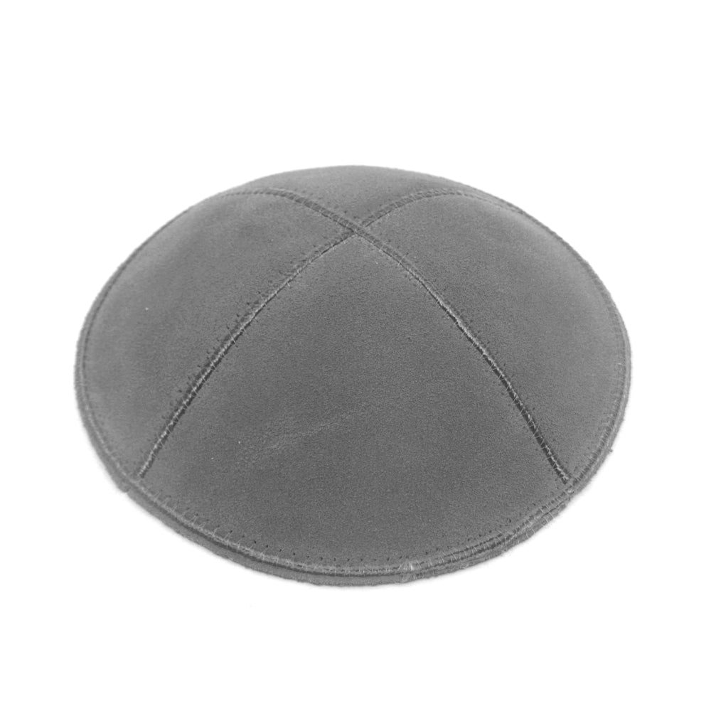 Kippah Med Gray Suede