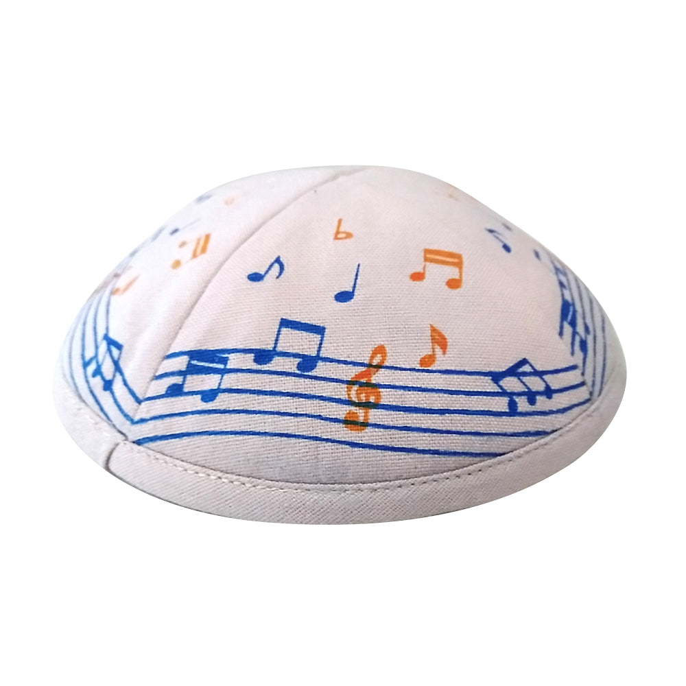 Kippah Musical Design Linen