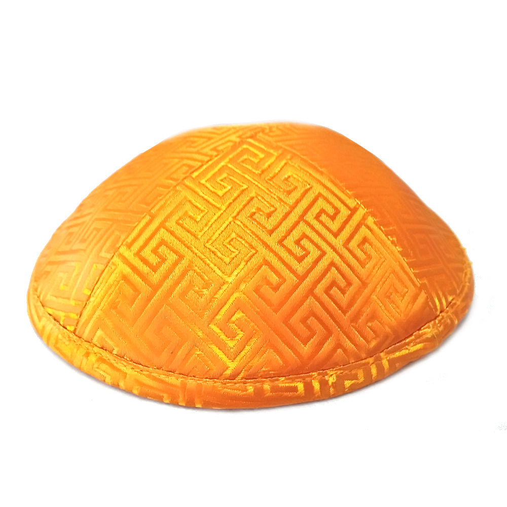 Kippah Orange Deluxe Brocade