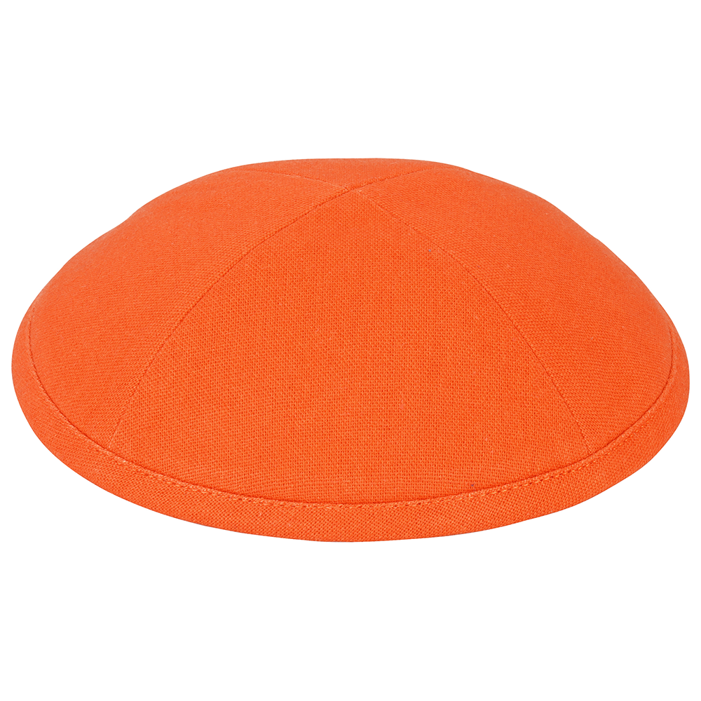 Kippah Orange Deluxe linen