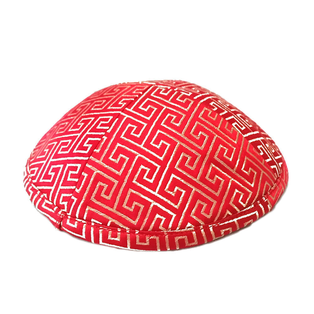 Kippah Orange Gold Deluxe Brocade