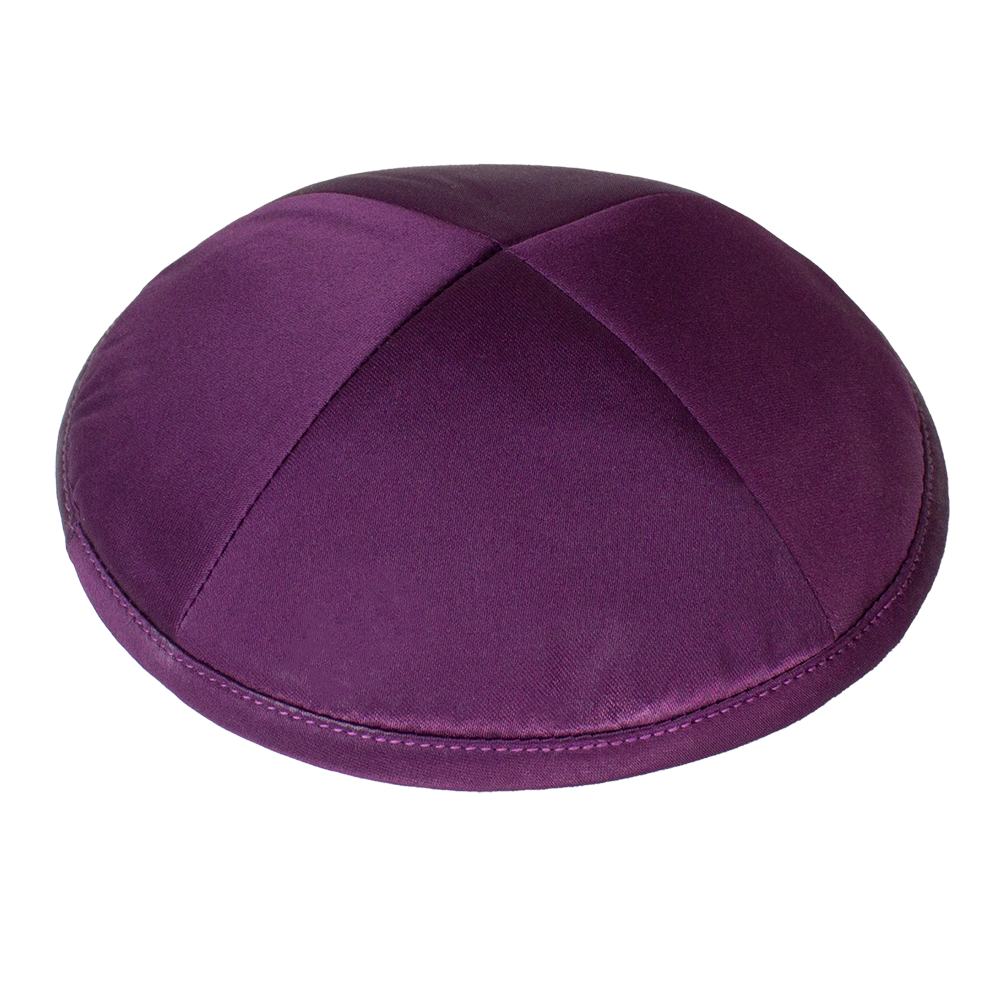 Kippah Plum Deluxe Satin