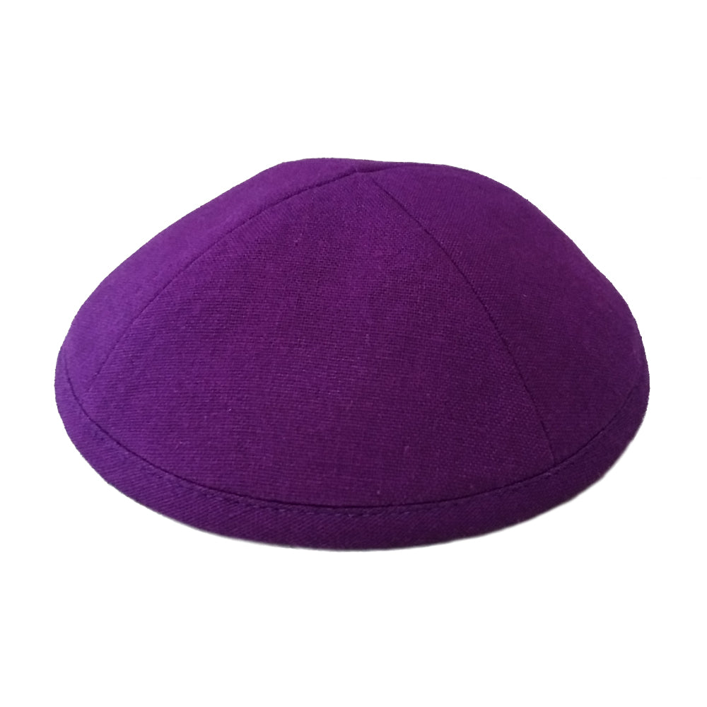 Kippah Purple Deluxe Linen