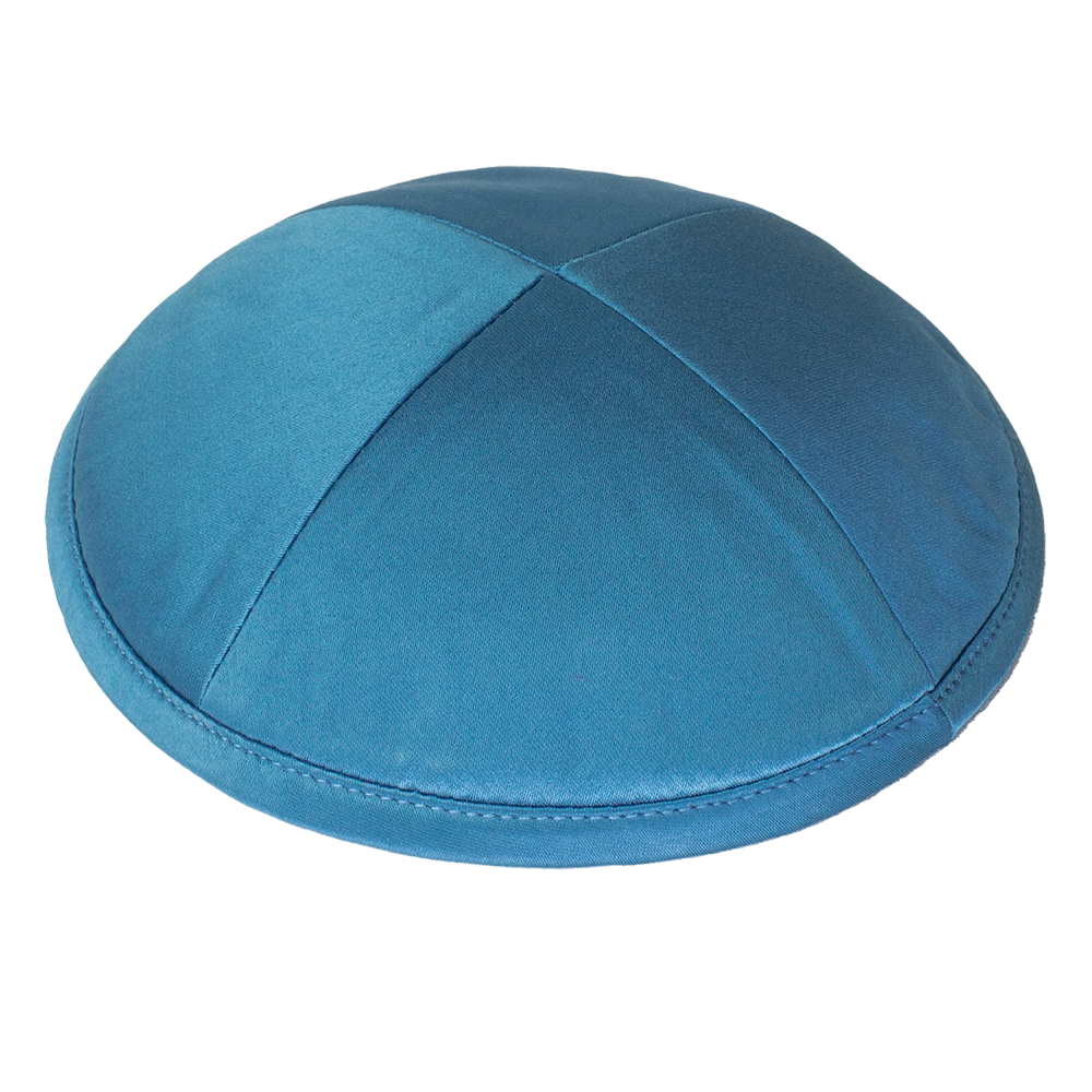 Kippah Teal Deluxe Satin