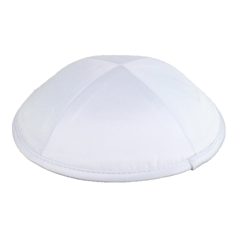 Kippah White Deluxe Satin