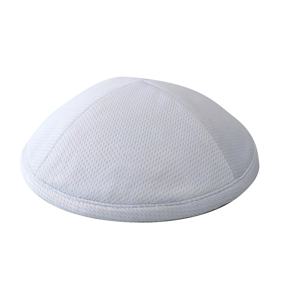 Kippah White  Mesh