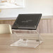 Lucite & Black Leatherette Shtender