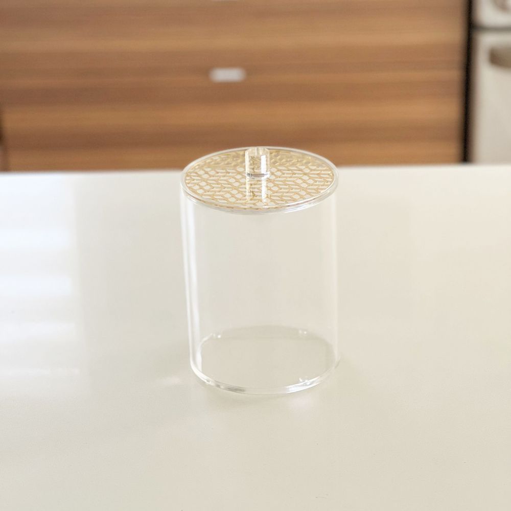 Lucite Cookie Jar with Laser Cut LId