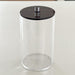 Lucite Cookie Jars with Wood Look LIds