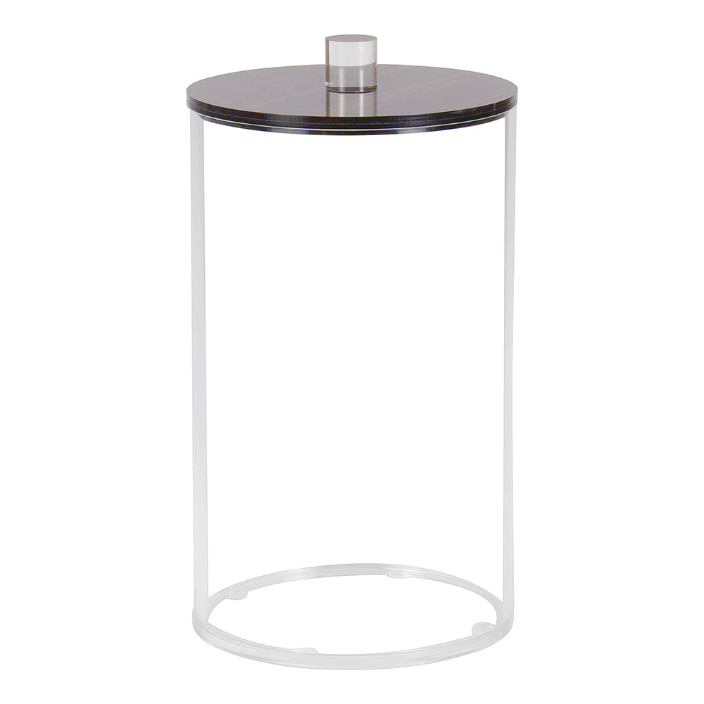 Lucite Cookie Jars with Wood Look LIds