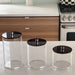 Lucite Cookie Jars with Wood Look LIds