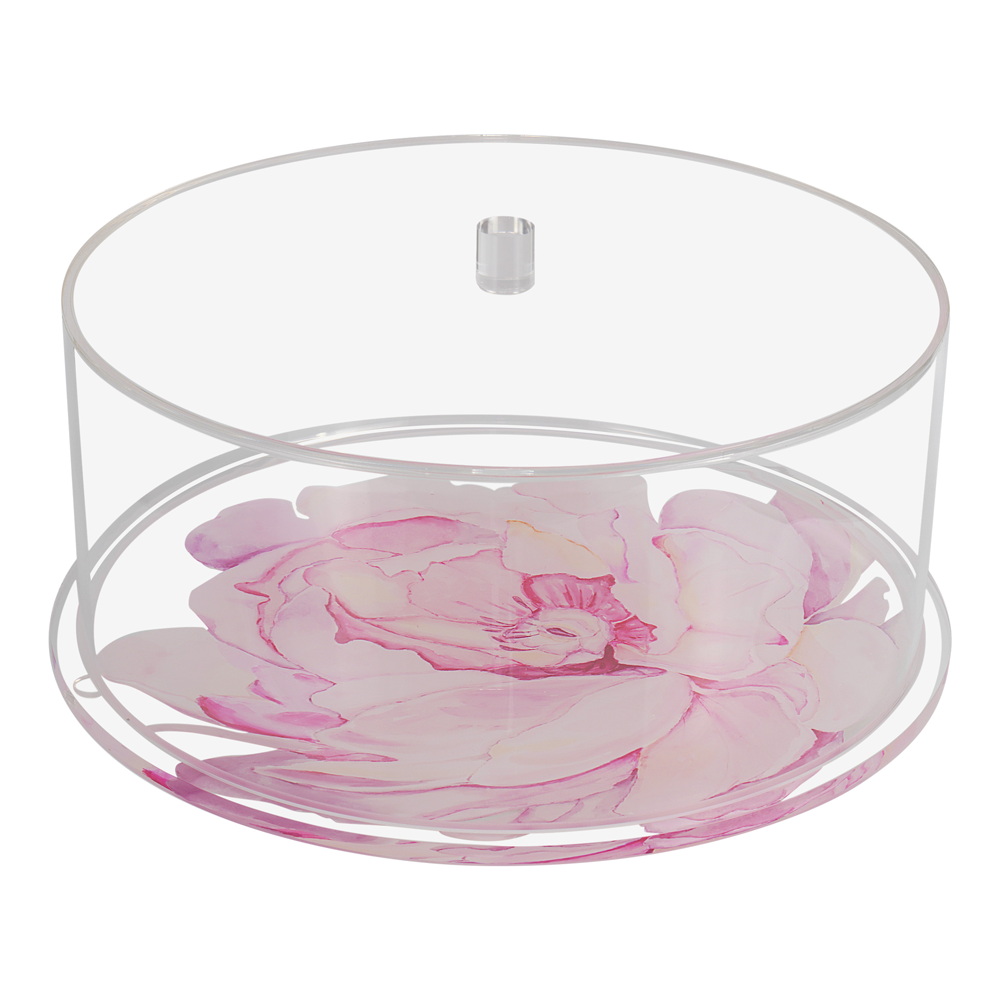 Lucite Flower Cake Dome