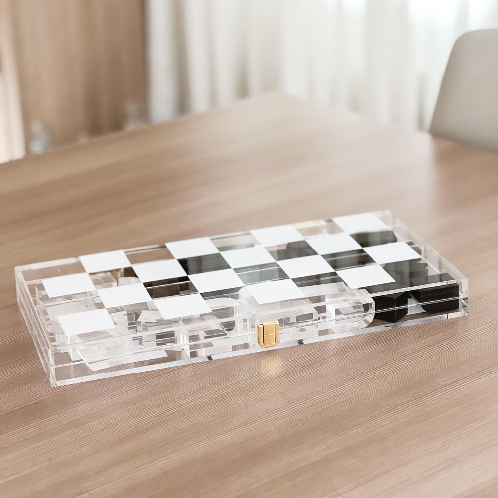 Lucite Foldable Chess Game