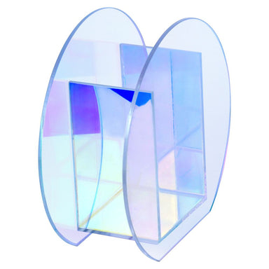 Lucite Iridescent Round Vase