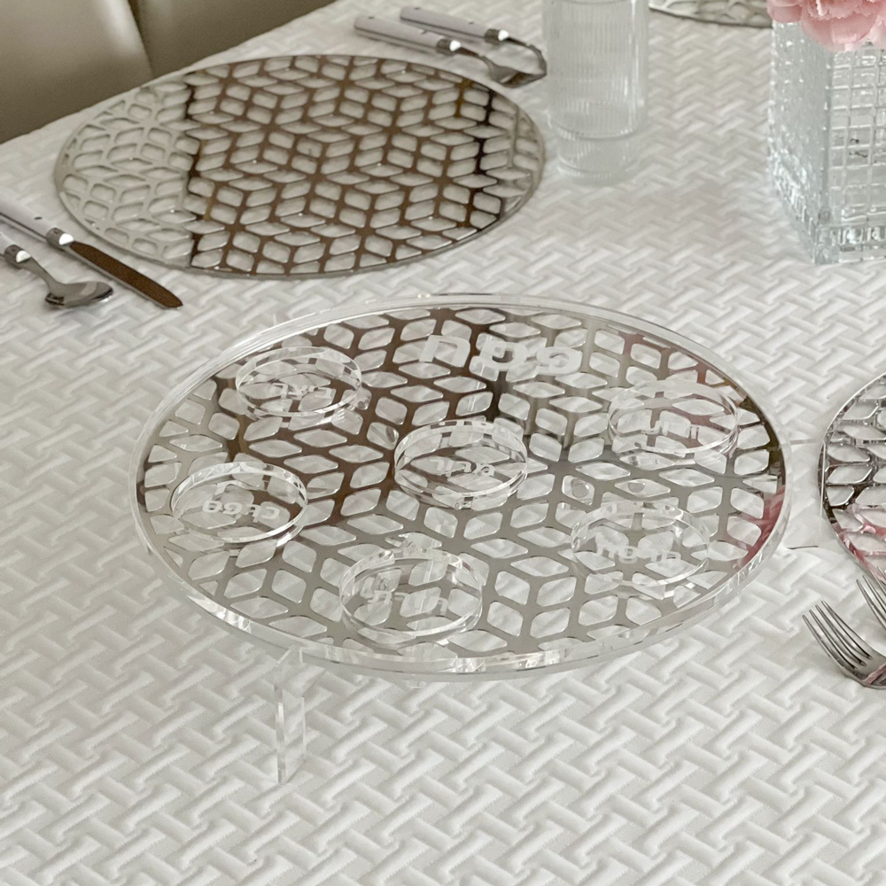 Lucite & Laser Cut Seder Plate