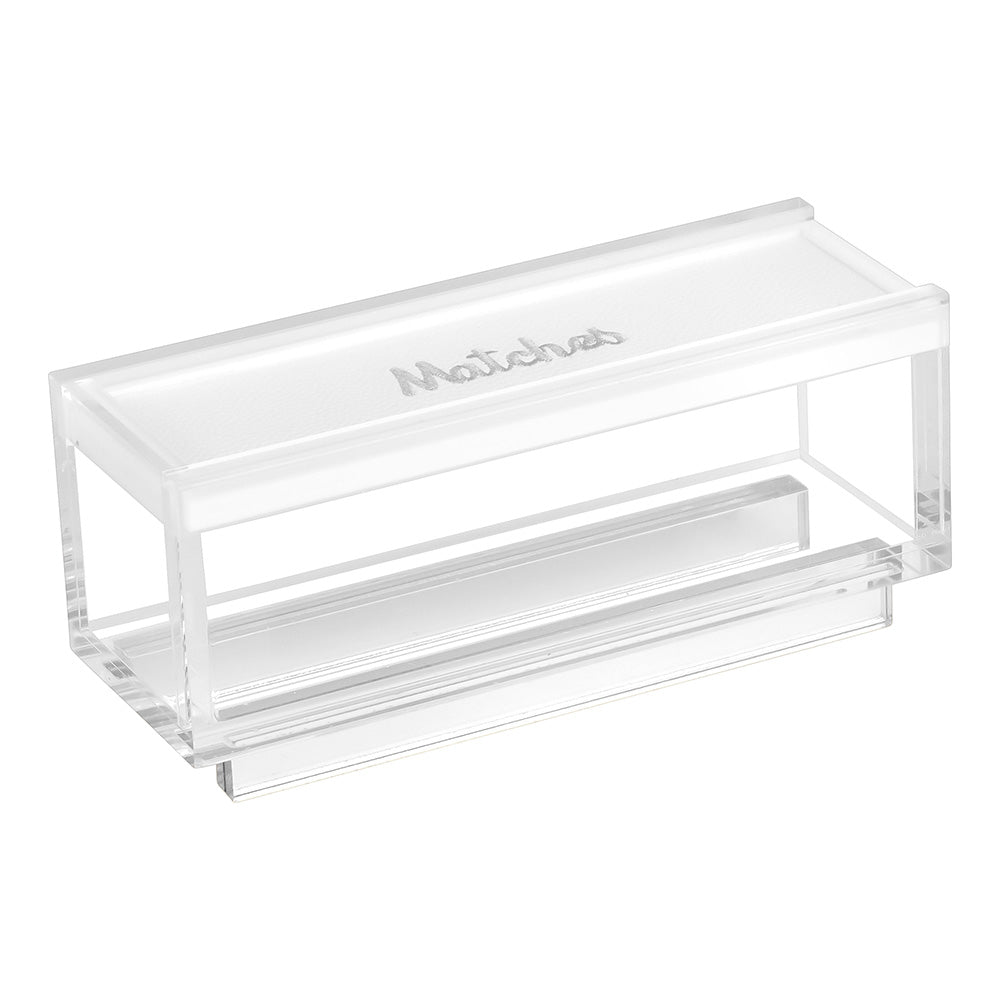 Lucite & Leatherette Matches Box