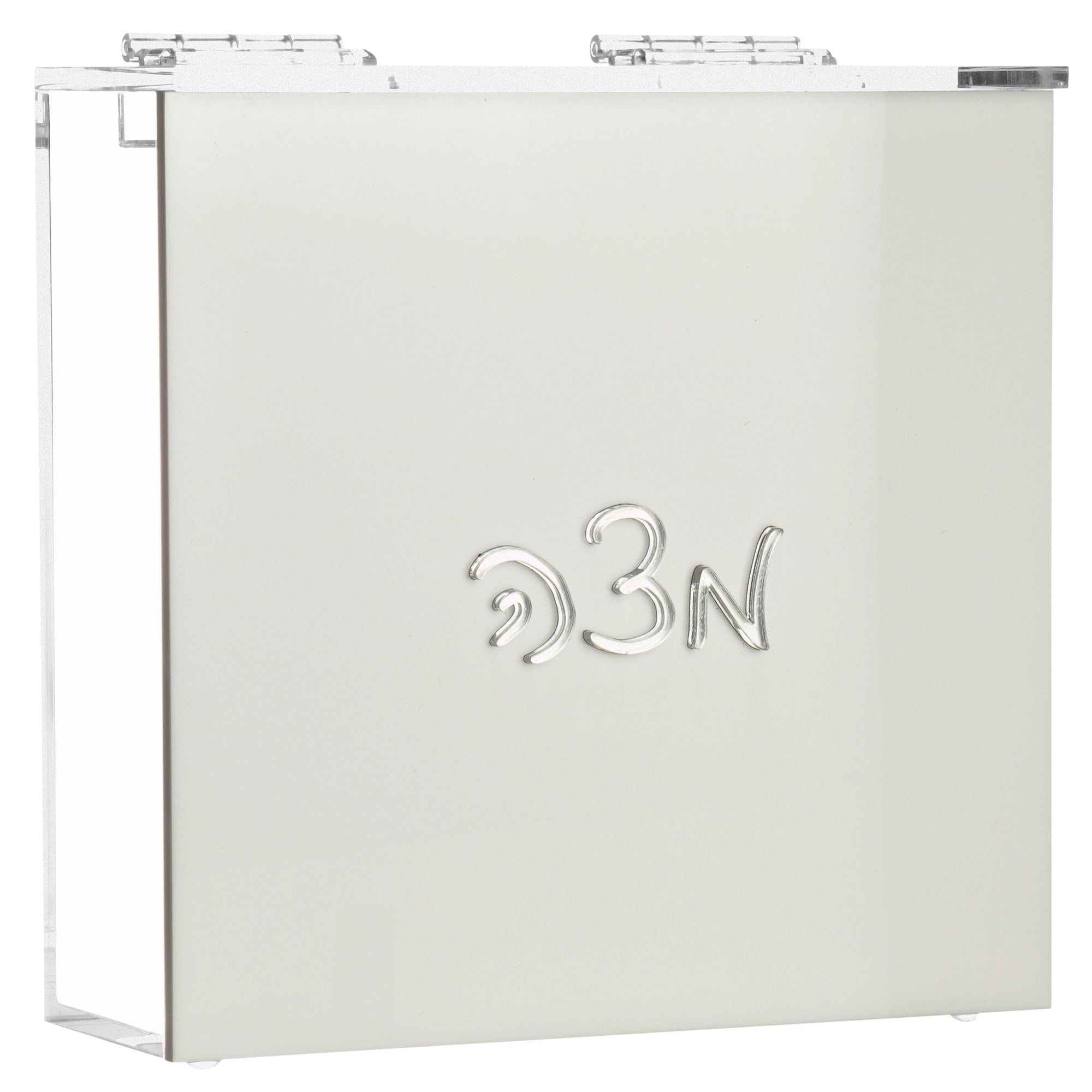 Lucite Matzah Box with Logo Text