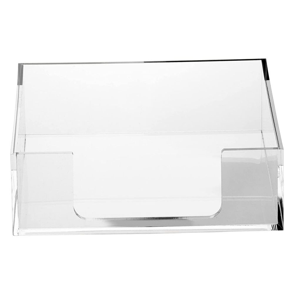 Lucite Napkin Holder Set with 6 Napkin Rings