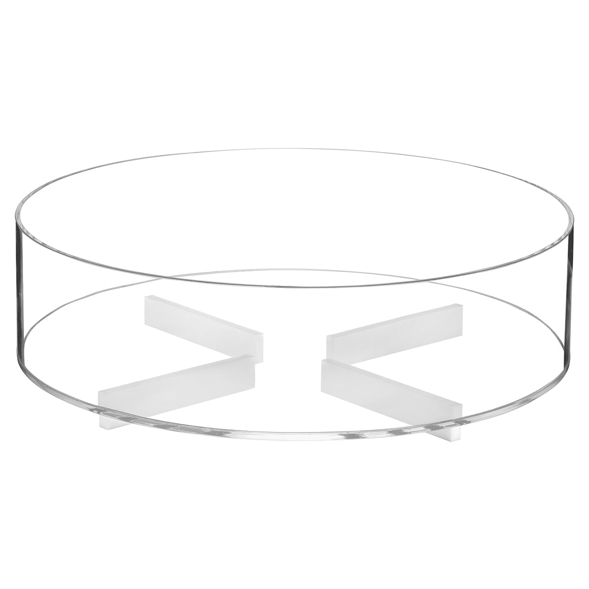 Lucite Round Matzah Plate