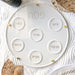 Lucite Seder Plate with Leatherette Backing