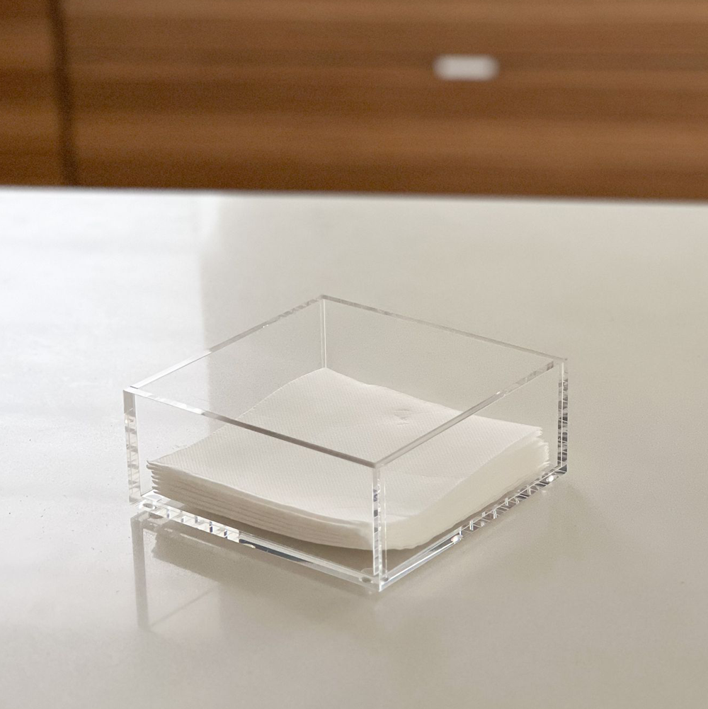 Lucite Square Napkin Holder