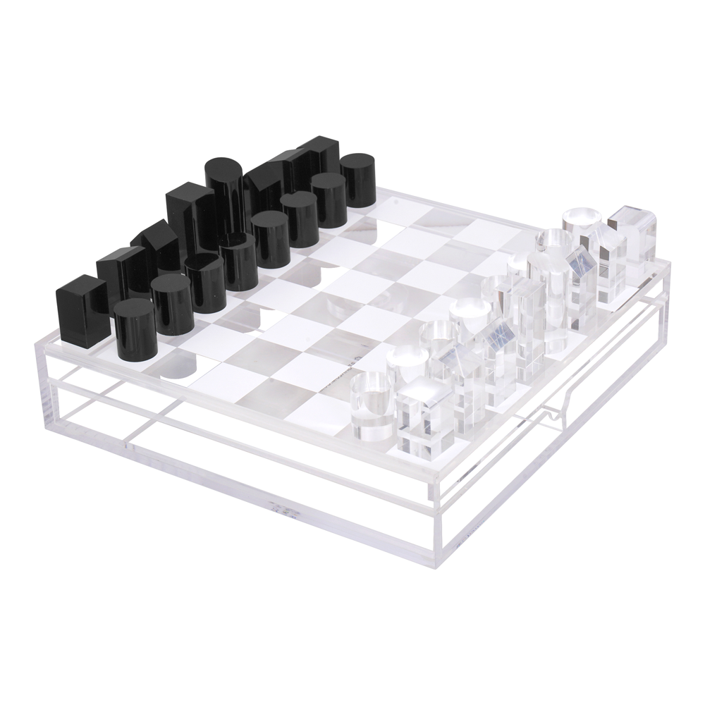 Lucite Tic Tac Toe & Chess Game