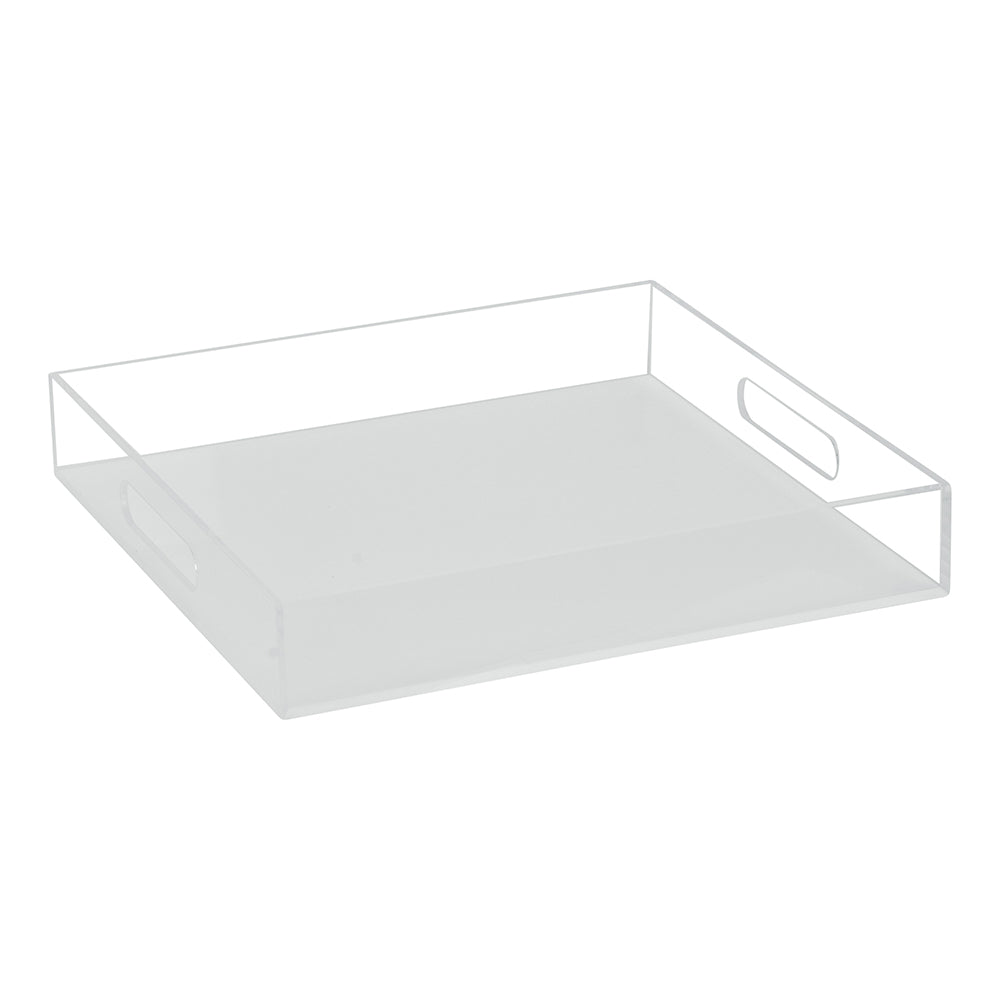 Lucite Tray with Clear Sides & Handles