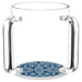 Lucite Wash Cup with Blue Designed Painted Base