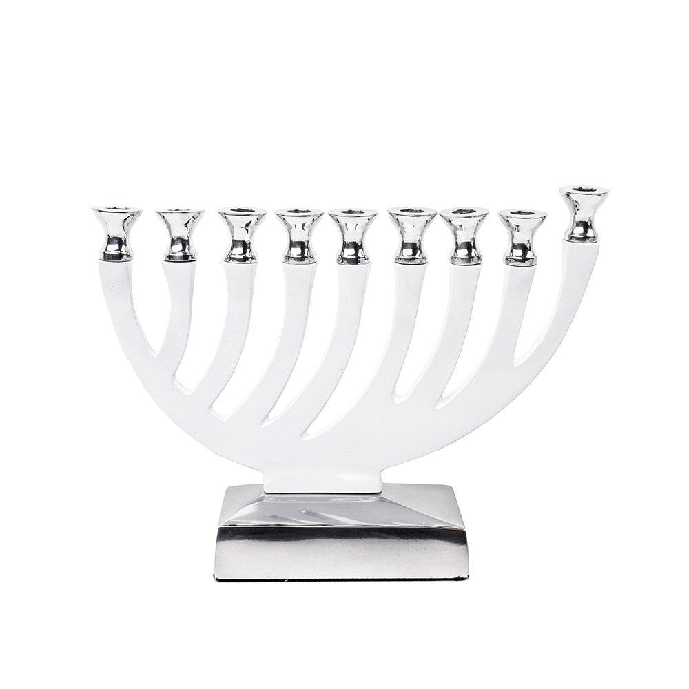 Metal Candle Menorah Polished