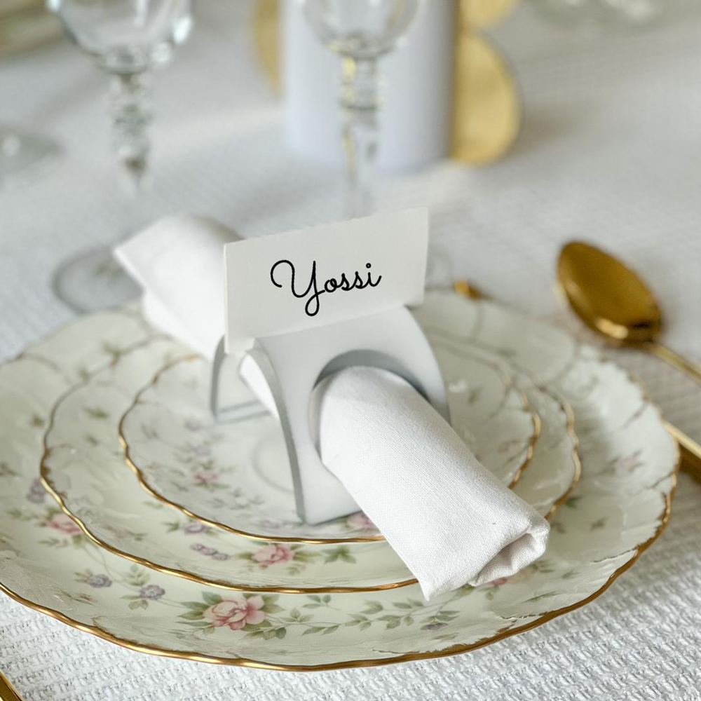 Napkin Rings with Slots For Place Cards 4pk