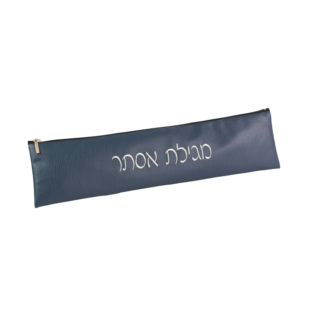 Navy  Leatherette Megillah Case