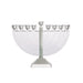 Ornate Crystal Menorah with Decorative Gemstones