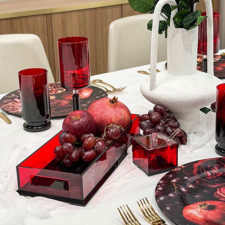 Colored Lucite Honey Dish