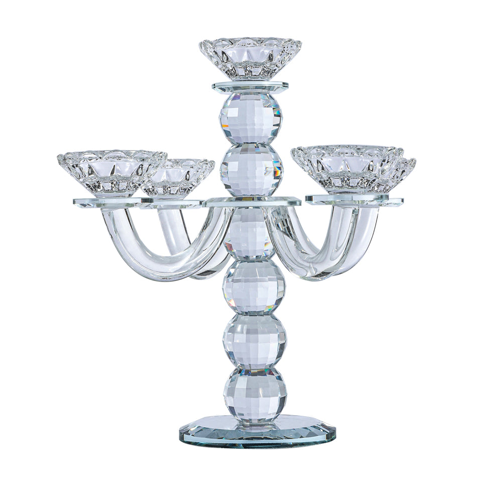 Round Crystal Candelabra 5 Arms