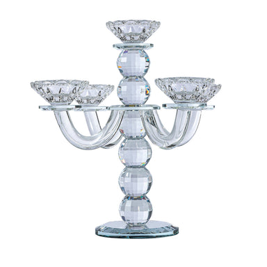 Round Crystal Candelabra 5 Arms