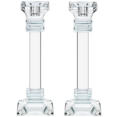 Set of Two Crystal Taper Candlesticks