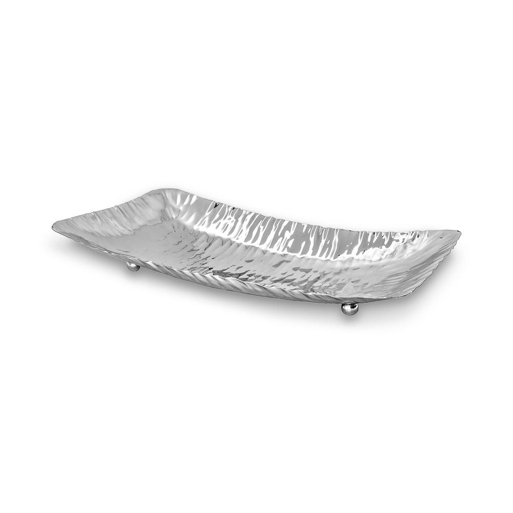 Stainless Steel Hammered Design Rectangular Platter