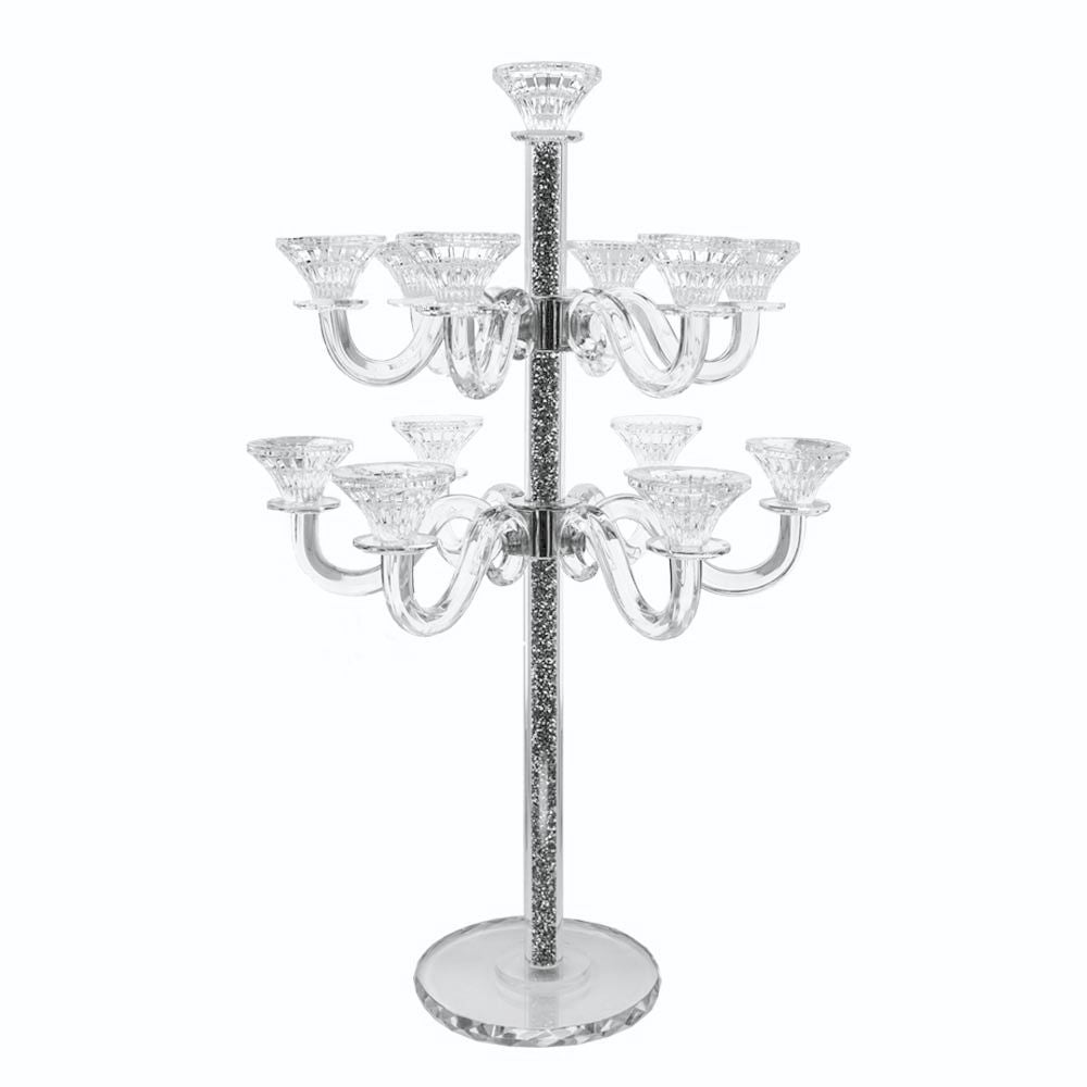 Tall Crystal Candelabra 13 Arms