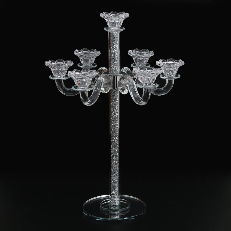 Tall Crystal Candelabra 7 Arms