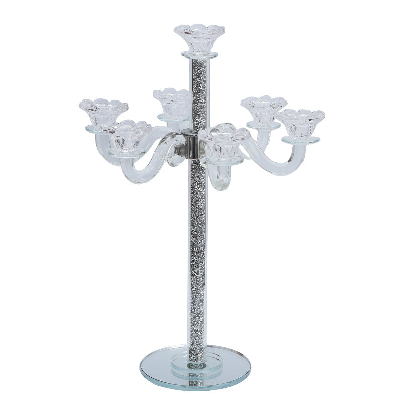 Tall Crystal Candelabra 7 Arms